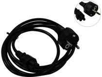 Telecom TE022-CU0.5-1.8м Кабель IEC-320-C5-розетка 220V 1.8м Европейский стандарт