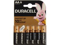 Duracell MN1500-6 (LR6) Size AA, 1.5V,щелочной (alkaline)  уп. 6 шт 