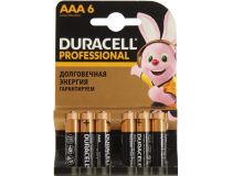Duracell PROFESSIONAL MN2400-6 (LR03) Size AAA, 1.5V,щелочной (alkaline)  уп. 6 шт 