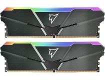 Netac Shadow NTSRD4P32DP-32E, RGB, CL16 Grey, 1.35V, с радиатором DDR 4 DIMM 32Gb (16Gbx2) PC25600, 3200Mhz