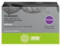 Картридж ленточный Cactus CS-DK22225 DK-22225 черный для Brother QL-800, 810W, 820, QL-570, 710W, 720NW