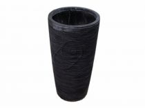 Кашпо из файберстоуна, антрацит (320 x 620мм)
