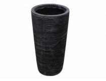 Кашпо из файберстоуна, антрацит (240 x 420мм)
