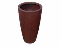 Кашпо из файберстоуна, темно-бордовый, матовый (400 x 750мм)