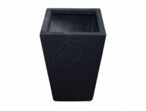 Кашпо из файберстоуна, черный, матовый (250 x 400мм)