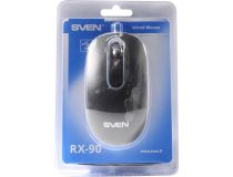SVEN Optical Mouse RX-90 Black  (RTL) USB 3btn+Roll