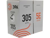 Кабель UTP 4 пары кат.5e бухта 305м ЭРА  U-4-PE для внешней прокладки