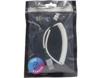 Mediagadget MGC033PWT Кабель USB AM--  USB-C, спиральный