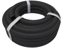 28-0020-3 Труба гофрированная из ПНД, с зондом, черная, O20 мм (бухта 100 м/уп) REXANT