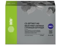 Картридж струйный Cactus CS-EPT907140 T9071 черный (270мл) для Epson WorkForce WF-6090DW/WF-6590DWF Pro