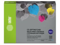 Картридж струйный Cactus CS-EPT907240 T9072 голубой (120мл) для Epson WorkForce WF-6090DW/WF-6590DWF Pro