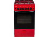 Плита Газовая Лысьва ГП 400 МС-2у вишневый/черный (без крышки) реш.эмалированная сталь