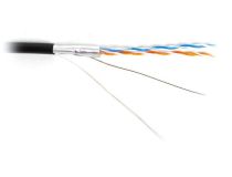236275 Hyperline FUTP2-C5-S24-OUT-PE-BK-500 (500 м) Кабель витая пара F/UTP, категория 5, 2 пары (24 AWG), одножильный