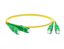 Hyperline FC-D2-9-SC/AR-SC/AR-H-1M-LSZH-YL Patch cord ВО, SC-SC, duplex, SM 9/125 1м