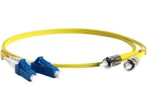 Hyperline FC-D2-9-LC/UR-ST/UR-H-3M-LSZH-YL Patch cord ВО, LC-ST, duplex, SM 9/125 3м