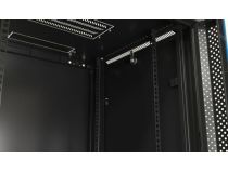 Hyperline TWB-FC-2266-SR-RAL9004 Шкаф настенный 19 , 22U, 1098x600х600мм, дверь металлическая (2ч)