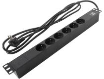 Hyperline SHE19-6SH-2.5EU Блок силовых розеток 19 , 6 розетокSchuko
