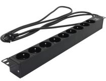 Hyperline SHE19-9SH-2.5EU Блок силовых розеток 19 , 9 розеток Schuko