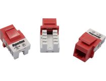 Hyperline KJ2-8P8C-C6-90-RD-50 Вставка keystone RJ-45, кат.6 (уп.50шт)