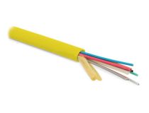 389092 Hyperline FO-MB-IN-9S-12-LSZH-YL Кабель В-О 9/125 (SMF-28 Ultra) одномодовый, 12 волокон, безгелевые микротрубки