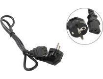 Hyperline PWC-IEC13-SHM-1.0-BK Кабель компьютер - розетка 220V 1м Европейский стандарт, Г-образный