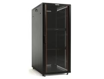 396027 Hyperline TTB-4788-AS-RAL9004 Шкаф напольный 19-дюймовый, 47U, 2277x800х800 мм (ВхШхГ), передняя дверь стеклянна