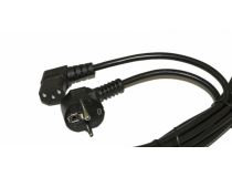 Hyperline PWC-IEC13A-SHM-3.0-BK Кабель компьютер - розетка 220V 3м Европейский стандарт, Г-образный