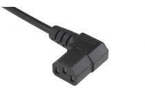 Hyperline PWC-IEC13A-SHM-1.0-BK Кабель компьютер - розетка 220V 1м Европейский стандарт, Г-образный