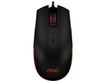 GM500DRBE AOC Мышь игровая GM500, многоцветная RGB, 5000 dpi, Pixart 3325, USB кабель 1,8 м, чёрный.