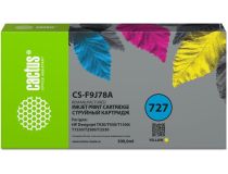 Картридж струйный Cactus CS-F9J78A 727 желтый (300мл) для HP DJ T920/T930/T1500/T1530/T2500/T2530