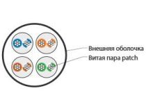 243615 Hyperline UUTP4-C5E-P24-IN-LSZH-BK-100 (100 м) Кабель витая пара, неэкранированная U/UTP, категория 5e, 4 пары (