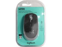 Logitech Wireless Mouse M190 Mid Gray 910-005906/910-005924  (RTL) USB 3btn+Roll, беспроводная