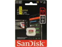 SanDisk Extreme SDSQXAH-064G-GN6MN microSDXC Memory Card 64Gb UHS-I U3 V30 A2