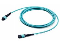 358624 Hyperline FHD-MC3-503-MPOF12/PS-MPOF12/PS-B-1M-LSZH-AQ Патч-корд В-О MPO (мама) - MPO (мама), тип B, 12 волокон,