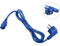Hyperline PWC-IEC13-SHM-1.8-BL Кабель компьютер - розетка 220V 1.8м Европейский стандарт, Г-образный