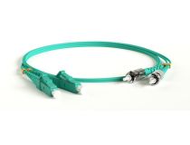 Hyperline FC-D2-503-LC/PR-ST/PR-H-2M-LSZH-AQ Patch cord ВО, LC-ST, duplex, MM 50/125 2м