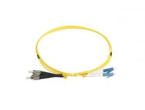 Hyperline FC-D2-9-FC/UR-LC/UR-H-1M-LSZH-YL Patch cord ВО, FC-LC, duplex, SM 9/125 1м