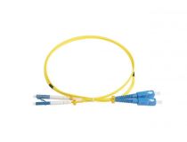 Hyperline FC-D2-9-LC/UR-SC/UR-H-1M-LSZH-YL Patch cord ВО, LC-SC, duplex, SM 9/125 1м