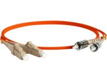 Hyperline FC-D2-50-LC/PR-ST/PR-H-5M-LSZH-OR Patch cord ВО, LC-ST, duplex, MM 50/125 5м