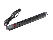 [WPDU1U-6] Блок розеток Wize Pro [WPDU1U-6] 19 , 19 дюймовое крепление, 6 розеток