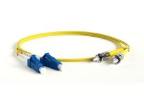 Hyperline FC-D2-9-LC/UR-ST/UR-H-2M-LSZH-YL Patch cord ВО, LC-ST, duplex, SM 9/125 2м