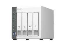 QNAP TS-433-4G NAS 4 HDD trays. ARM 4-core Cortex-A55 2.0GHz, ram 4 GB (max), 1x1GbE, 1x2.5GbE, 2xUSB 2.0 port,1xUSB 3.