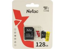 Netac NT02P500ECO-128G-R microSDXC Memory Card 128Gb UHS-I U1Class10 + microSD-- SD Adapter
