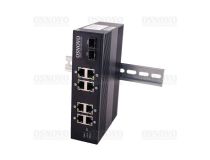 OSNOVO SW-60802/IC 10-портовый PoE коммутатор, 8 x 10/100Base-T с PoE (до 25W) + 2 x 1000Base-X