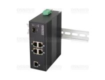 OSNOVO SW-40501/IC PoE коммутатор на 6 портов, 4 *10/100Base-T с PoE (до 30W), 1*10/100Base-T, 1*SFP 100Base-X,