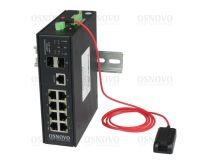 OSNOVO SW-70802/ILS гигабитный L2+ коммутатор на 10 портов , 8*10/100/1000Base-T, 2*SFP 1000Base-X, БП опционально
