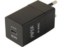 HIPER HP-WC002 Black Зарядное устройство USB (Вых.DC5V/9V/12V, 25W, USB-C, быстрая зарядка)
