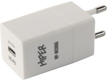 HIPER HP-WC006 White Зарядное устройство USB (Вых.DC5V/9V/12V, 25W, USB-C, быстрая зарядка)