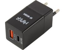 HIPER HP-WC004 Black Зарядное устройство USB (Вх. AC220V, Вых.DC5V/9V/12V, 30W, USB+USB-C)