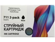 Картридж SAKURA SIP2V31A 2-pack (№711) Black для HP DesignJet T120/T520